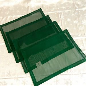 ✨4 New with Tags Sheer Christmas/Emerald Green Placemats